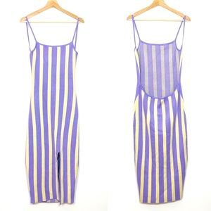 NWT PRETTY LITTLE THING Striped Knitted Dress Sz M